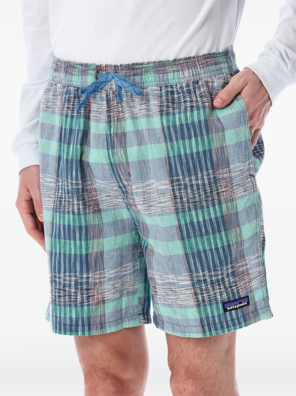 Patagonia Baggies™ geruite shorts met trekkoord Blauw