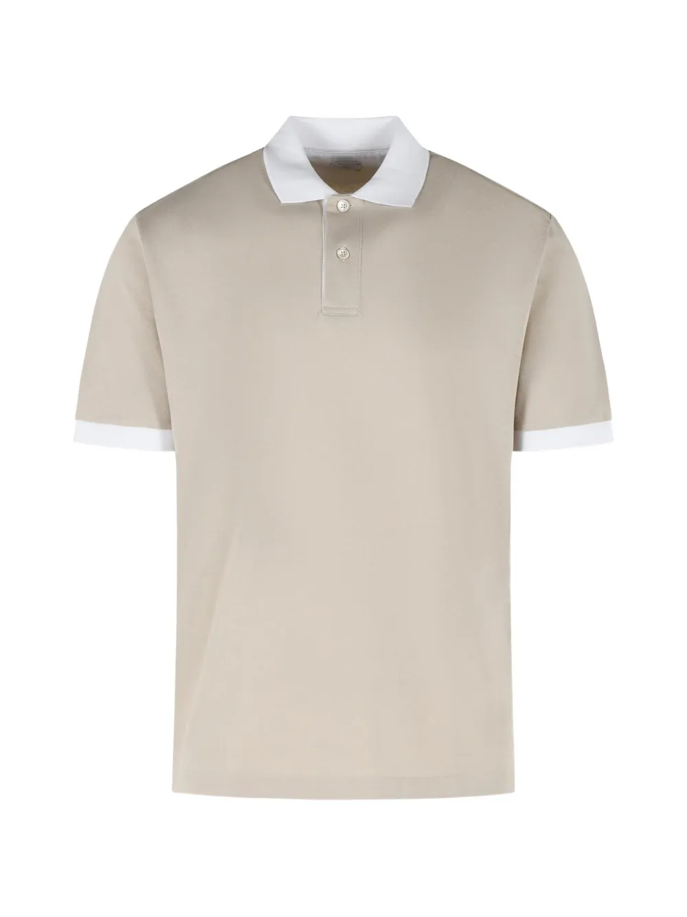 Eleventy half-button short-sleeve polo shirt - Toni neutri