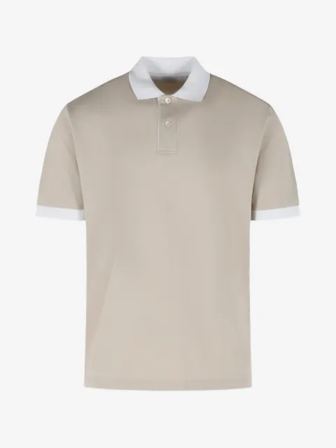 Eleventy half-button short-sleeve polo shirt