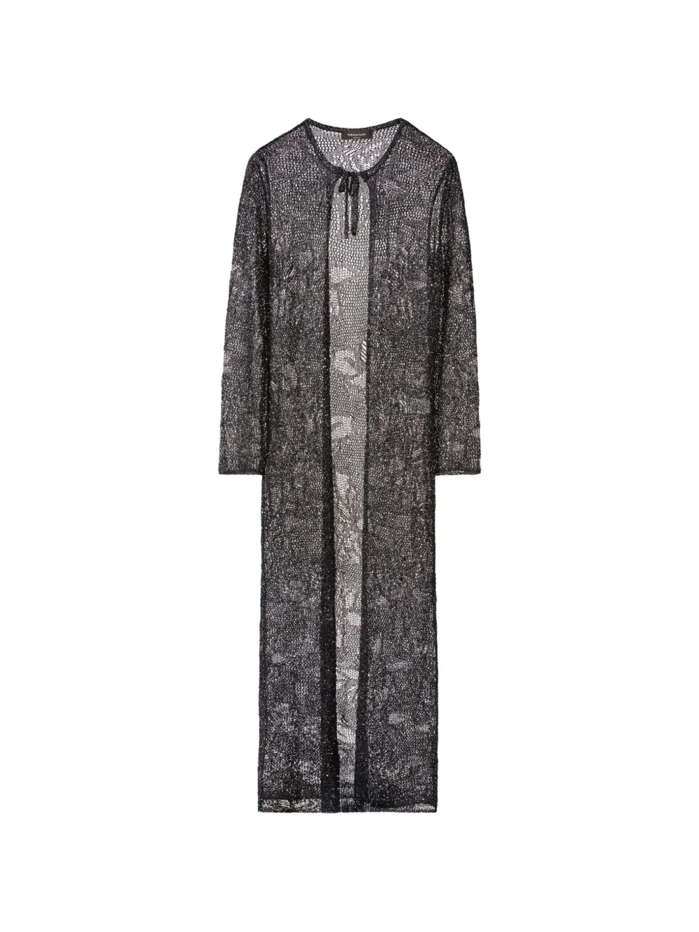 Fabiana Filippi tie-neck sequin-embellished cardigan - Black