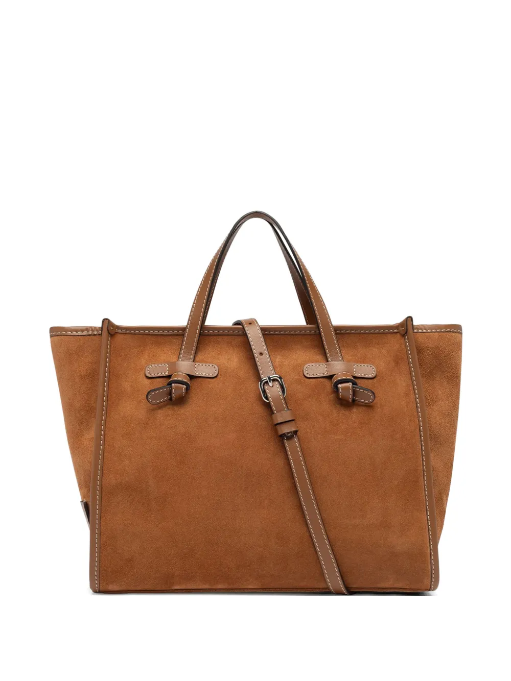 GIANNI CHIARINI Miss Marcella 32 suede tote bag - Marrone
