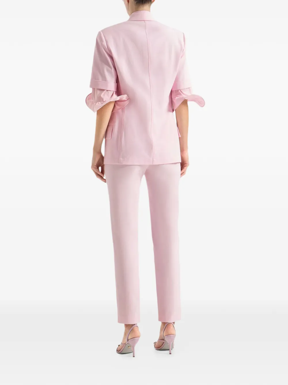 Genny Broek met geplooid detail Roze