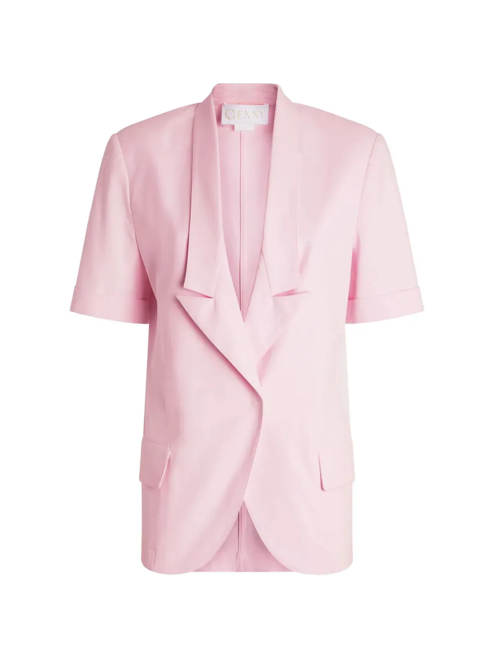 Genny flap-pockets short-sleeves blazer - Rosa