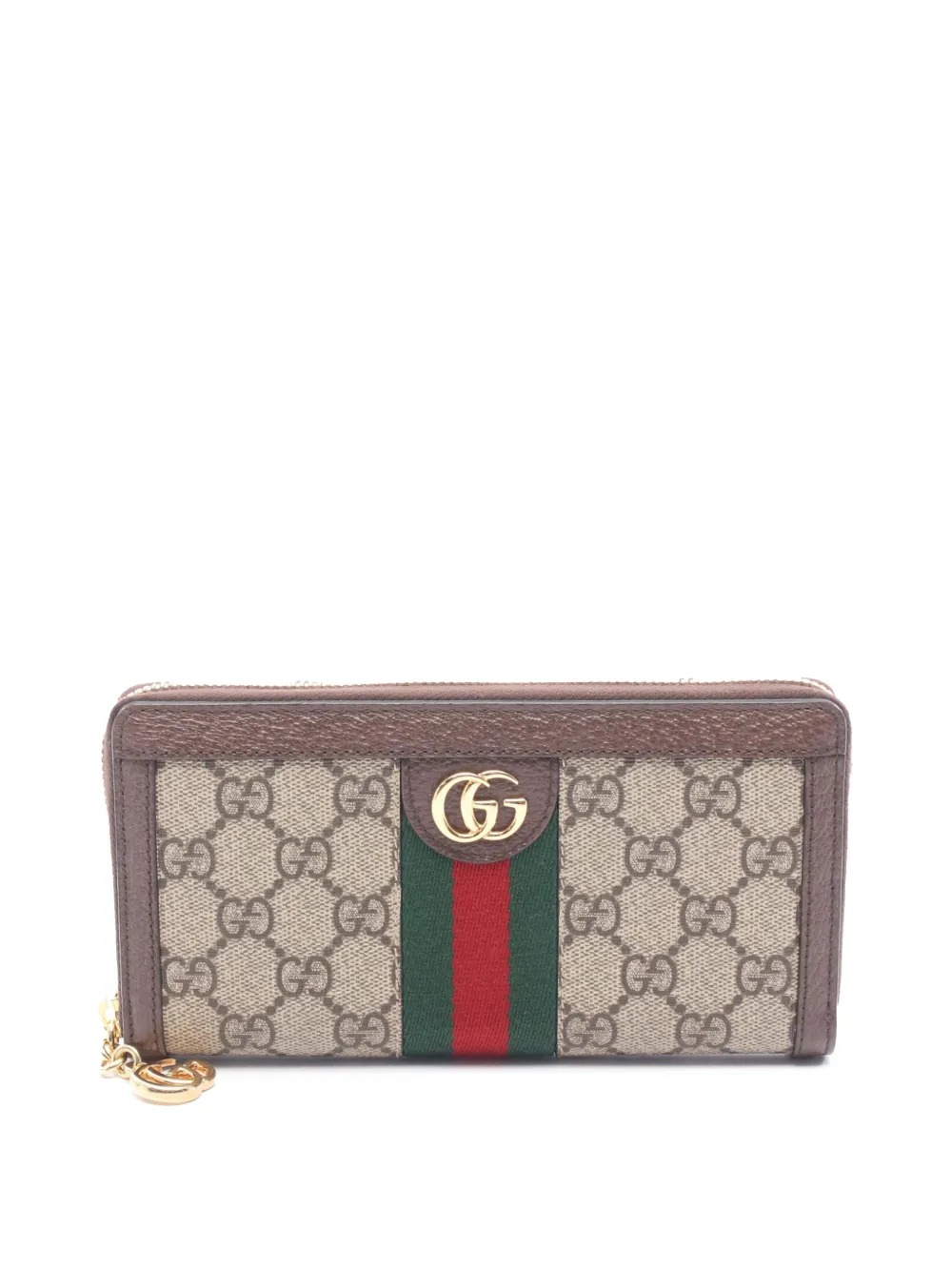 Gucci Pre-Owned 2016-2026 GG Supreme Ophidia Wallet long wallets - Marrone