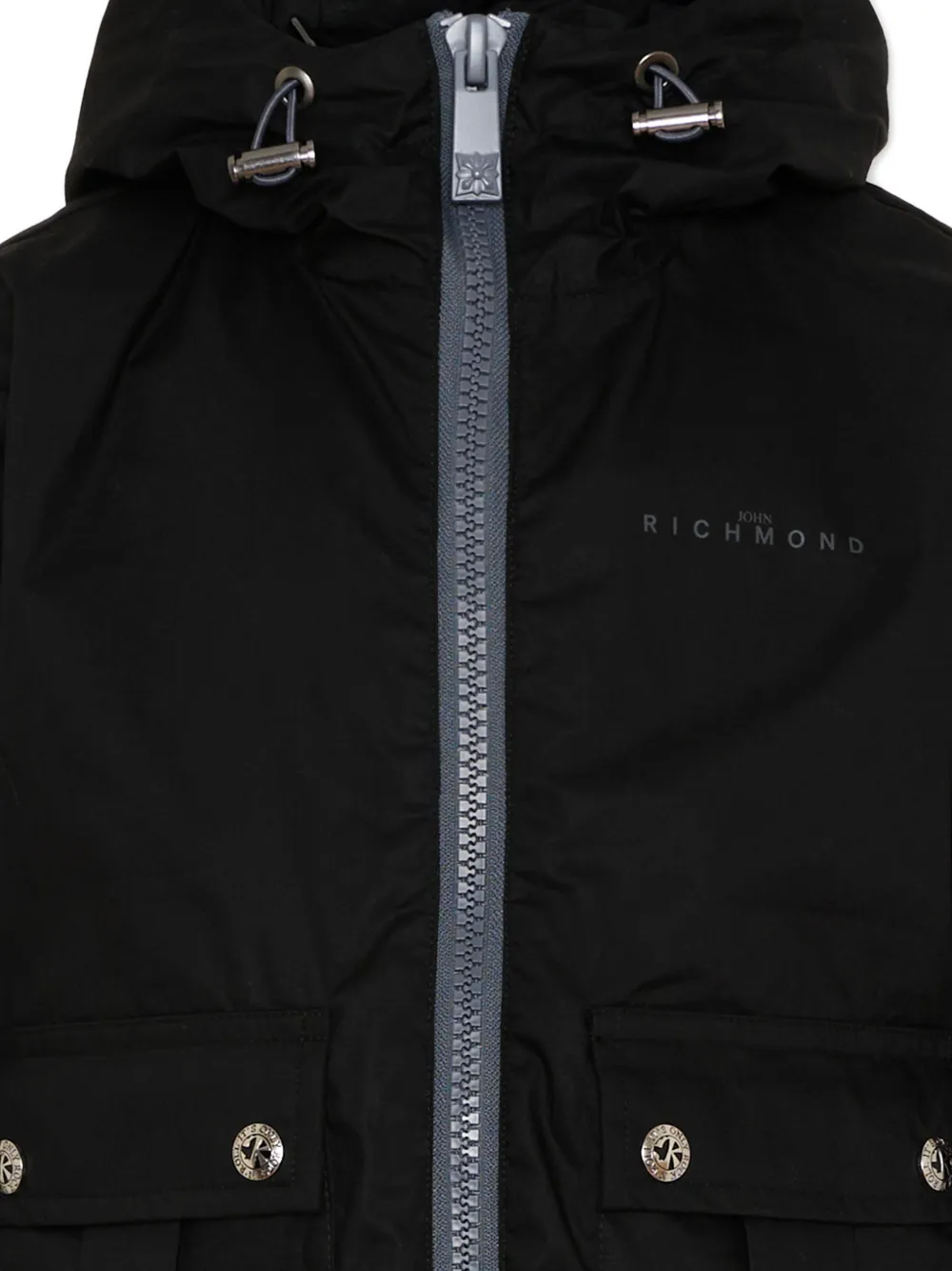 John Richmond Junior Jack met capuchon en zak Zwart