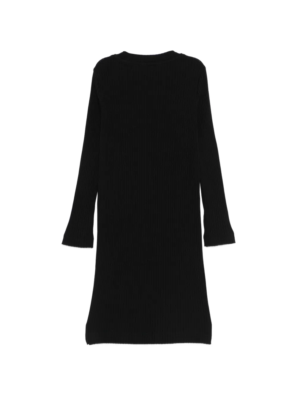Palm Angels Kids Geribbelde jurk met lange mouwen Zwart