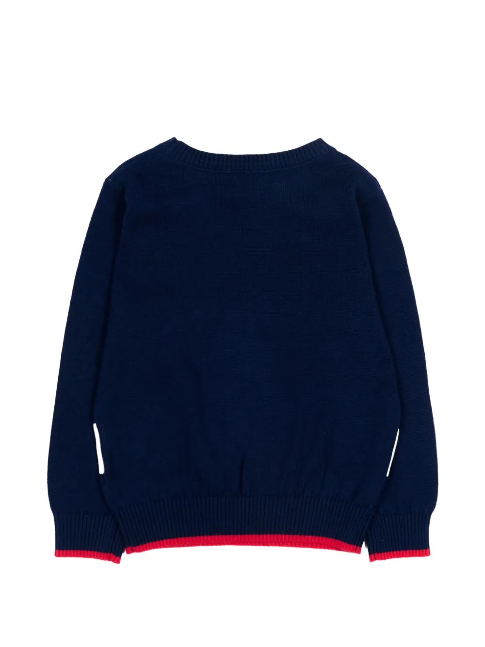  Trussardi Junior Pull à Rayures Et Broderies - Bleu 