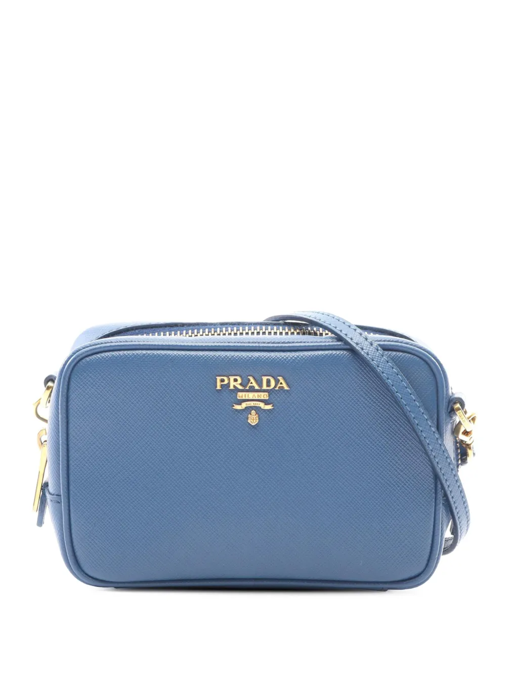 Prada Pre-Owned 2010-2026 Mini Saffiano Camera Bag crossbody bag - Blu