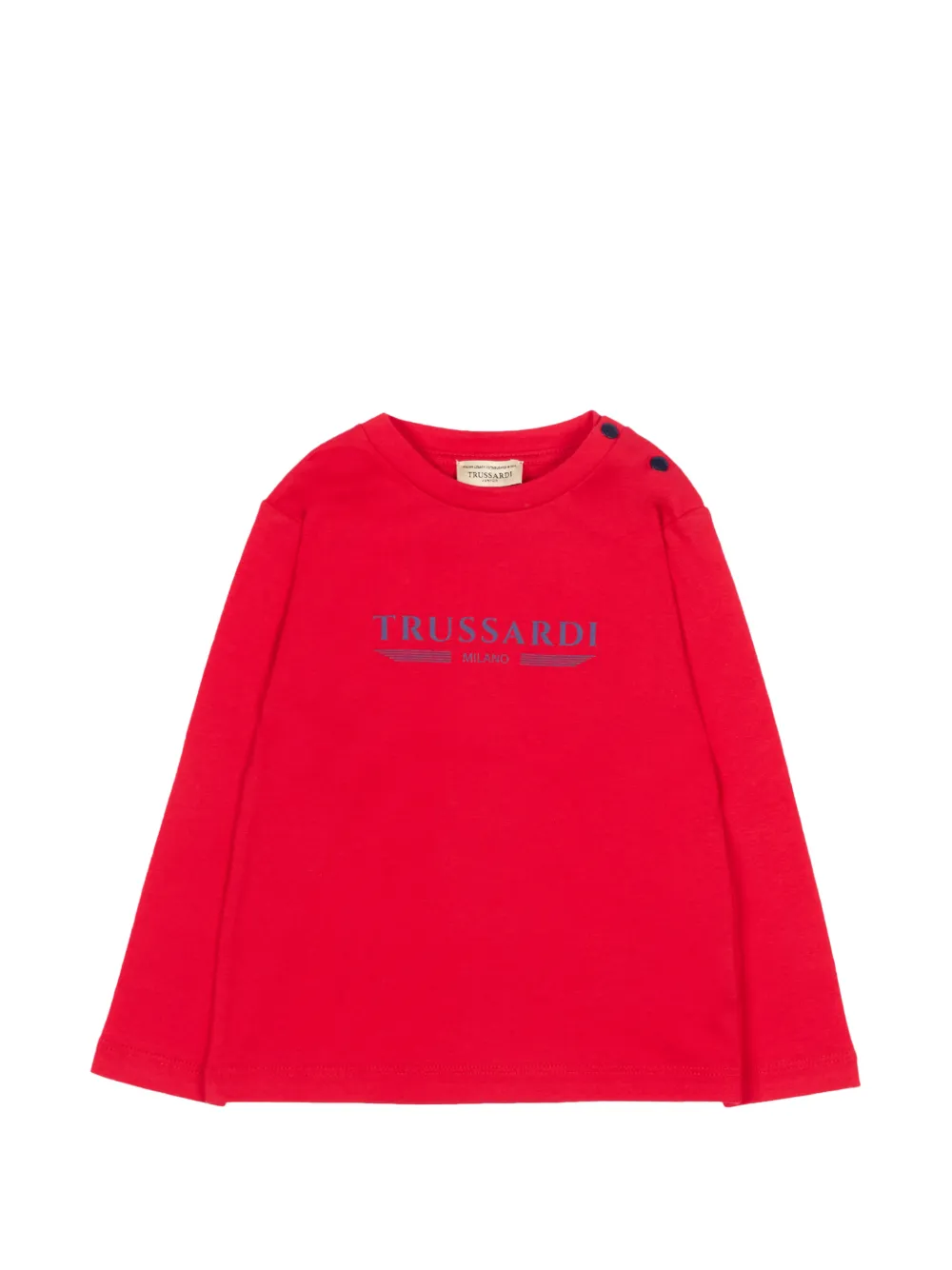 TRUSSARDI JUNIOR long-sleeve logo T-shirt - Rosso