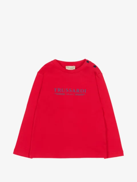 TRUSSARDI JUNIOR long-sleeve logo T-shirt