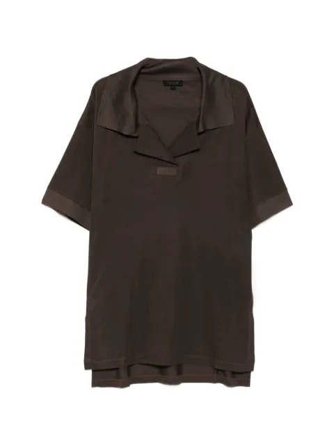 Lacoste camp-collar silk mini dress