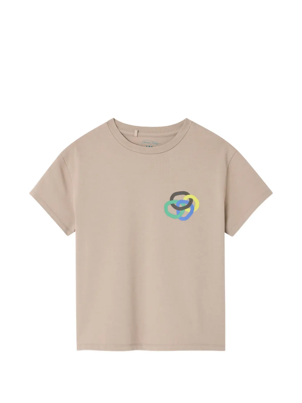 American Vintage Kids graphic-print cotton T-shirt - Toni neutri