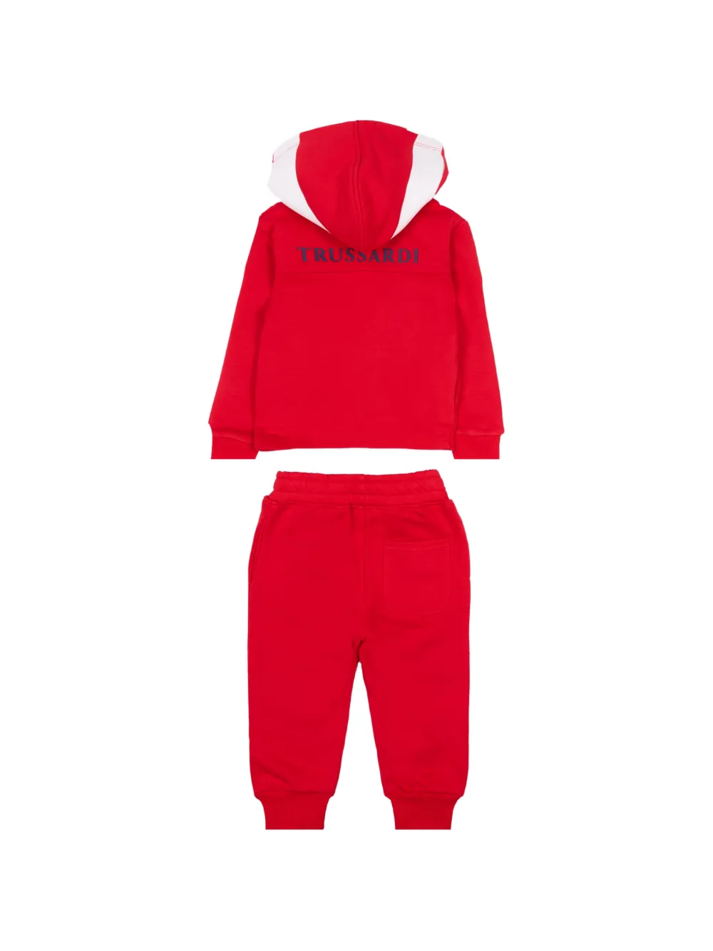  Trussardi Junior Zip Hooded Tracksuit - Red 