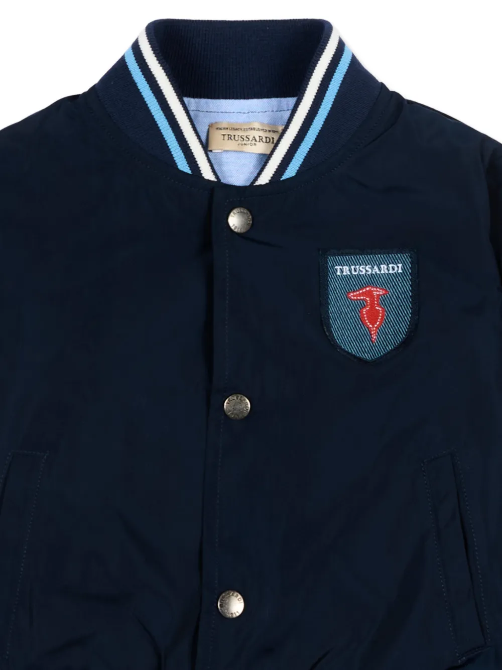  Trussardi Junior Striped Bomber Jacket - Blue 