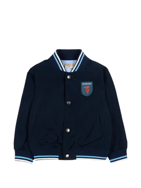 TRUSSARDI JUNIOR striped bomber jacket
