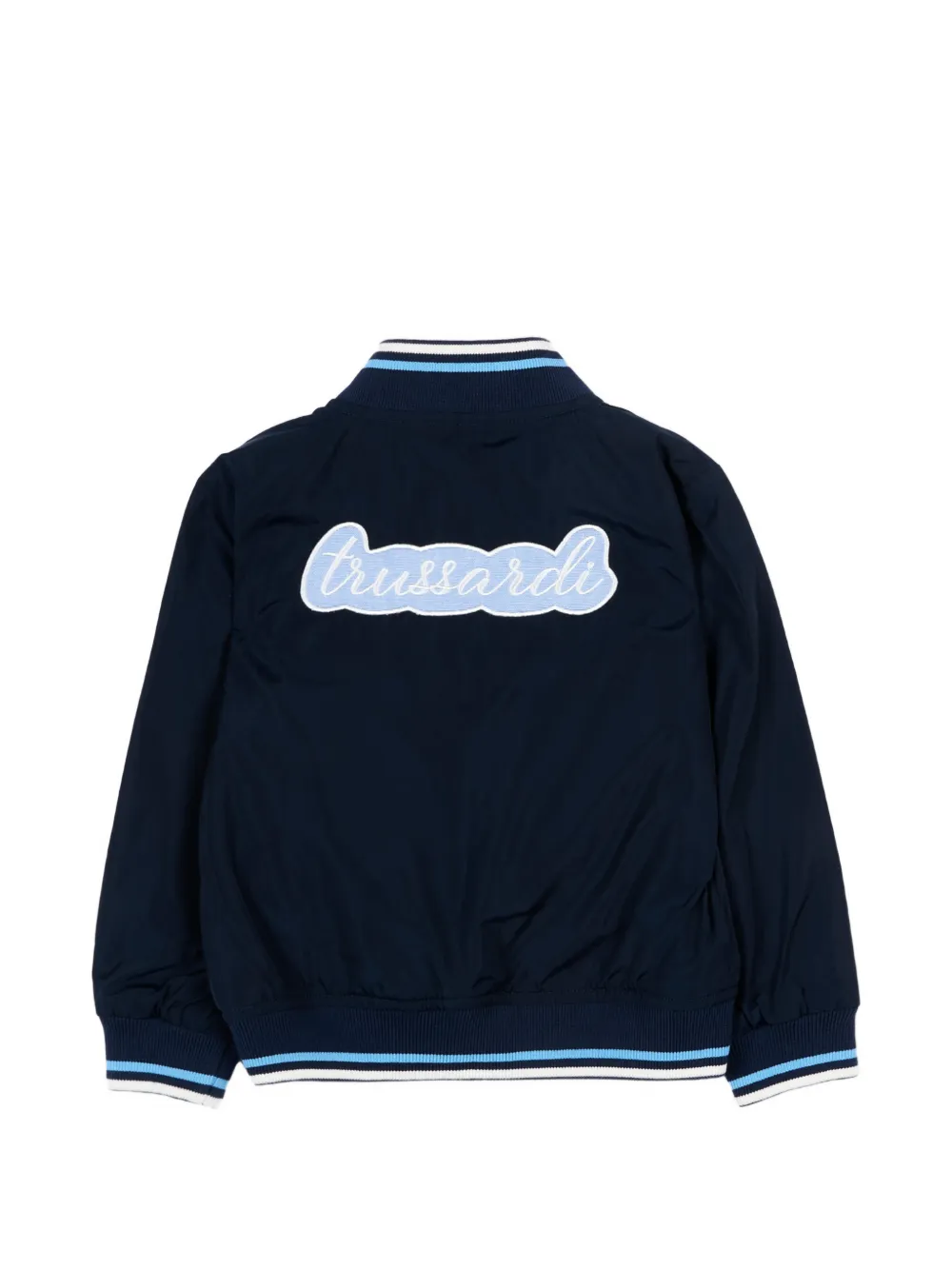  Trussardi Junior Striped Bomber Jacket - Blue 