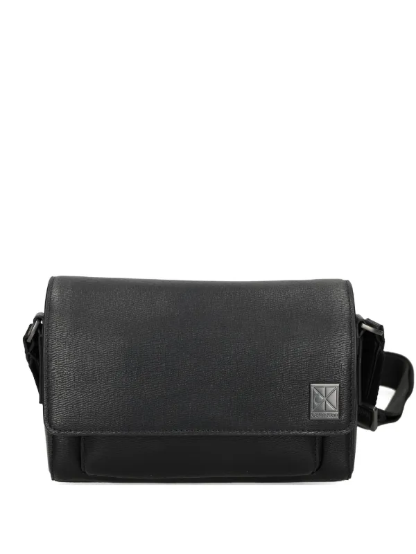 Calvin Klein Flap Cross Body Bag in Black