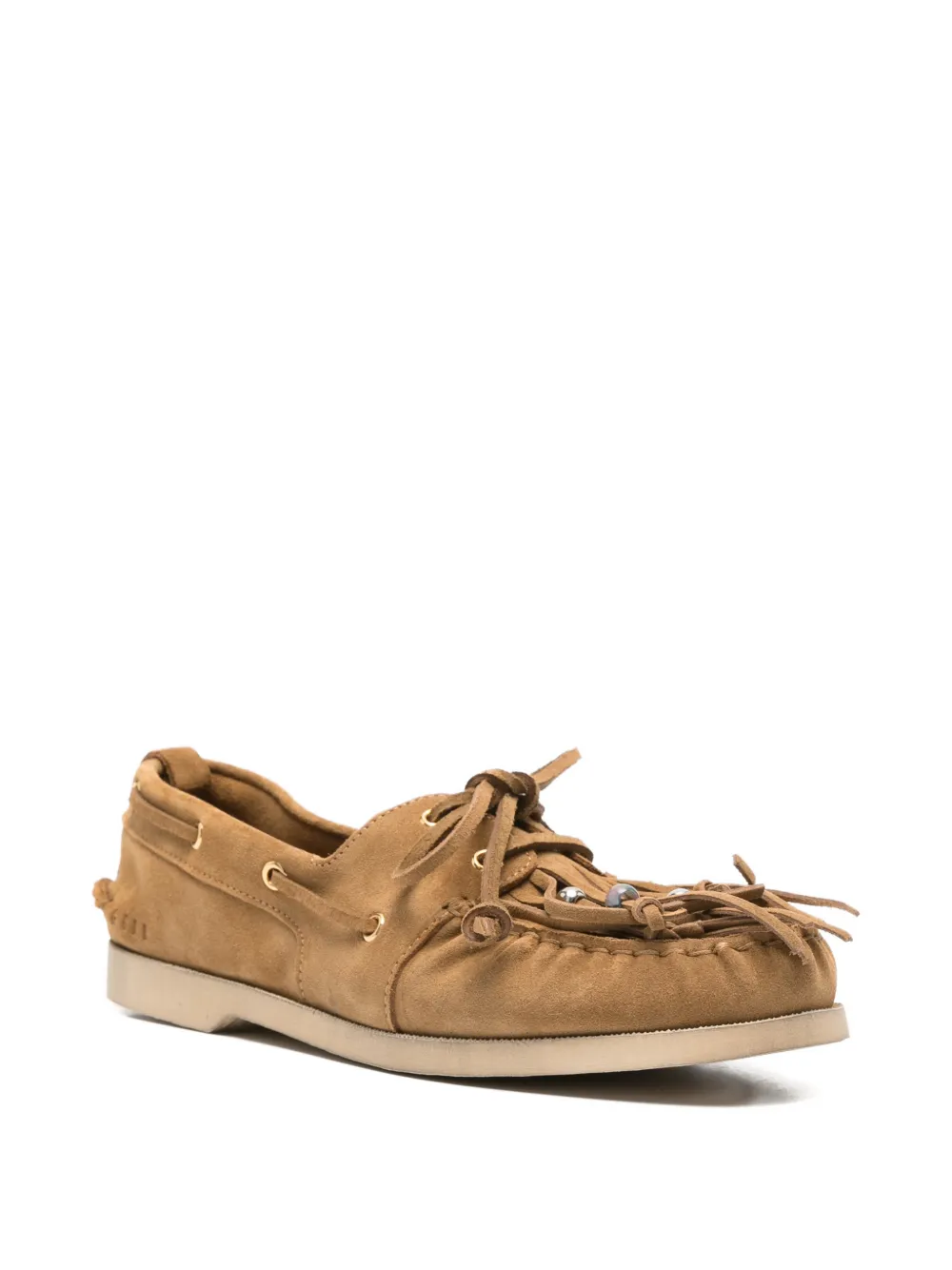 Golden Goose Bootschoenen verfraaid met kralen en franje Beige