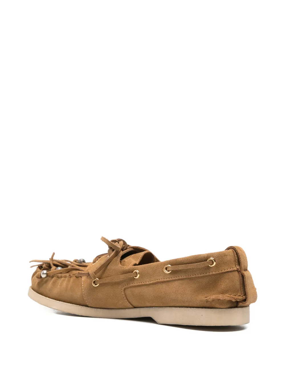 Golden Goose Bootschoenen verfraaid met kralen en franje Beige