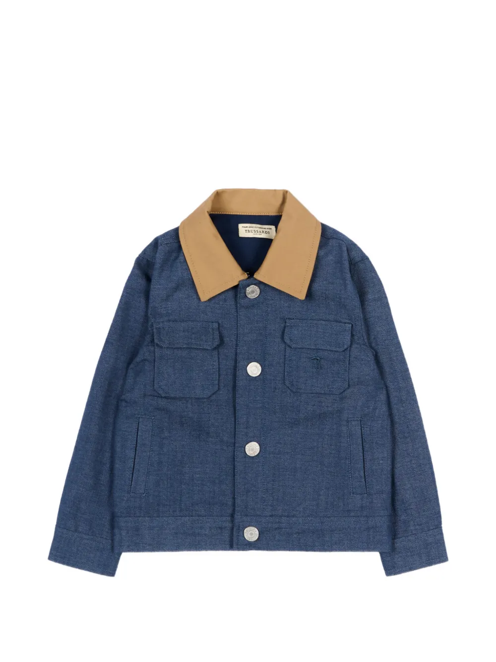 TRUSSARDI JUNIOR collared jacket - Blu