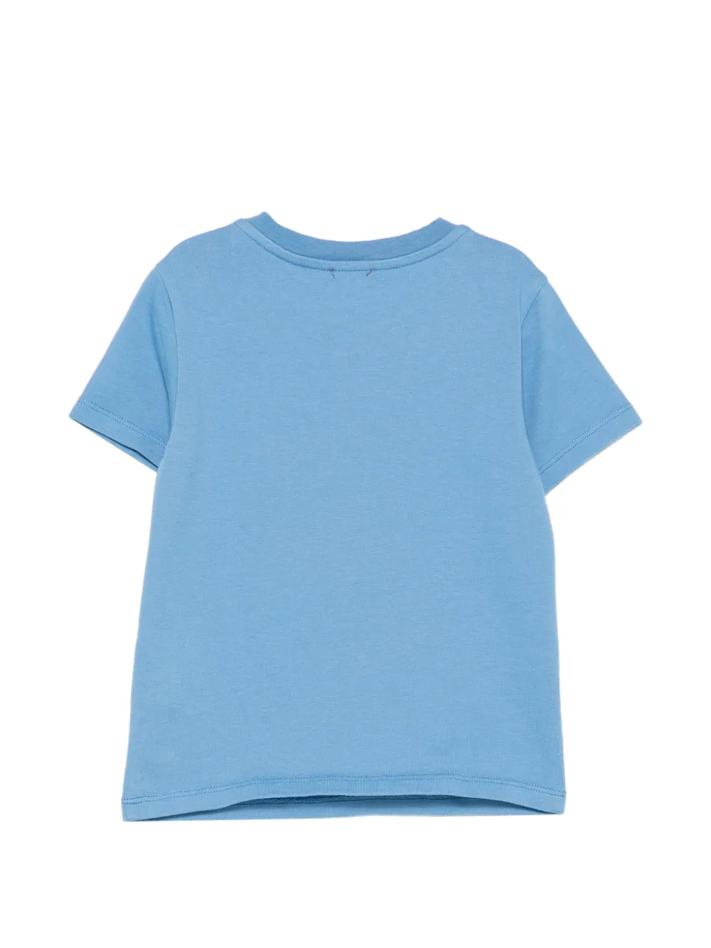 Missoni Kids T-shirt met logoprint en knoop op de schouders Blauw