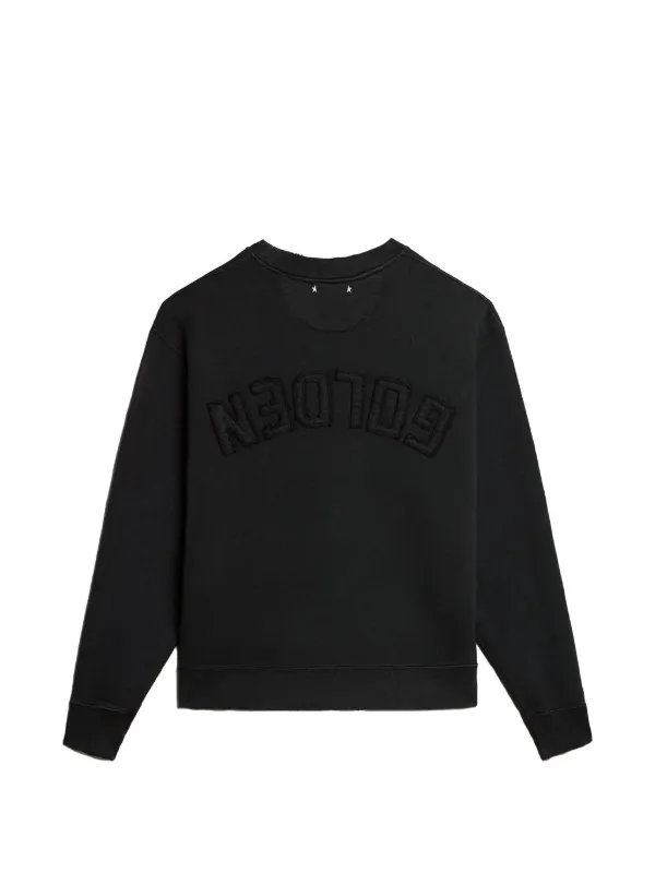 GOLDEN  ゴールデングース ロゴスウェット ブラック×ゴールドM Golden Goose ロゴ スウェットシャツ | ブラック | FARFETCH JP