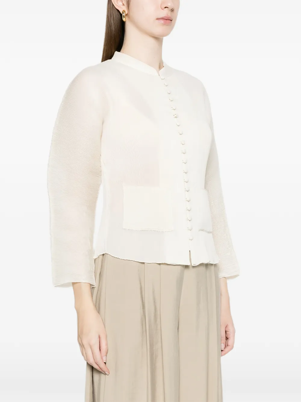  Róhe Button Patch-pocket Blouse - White 