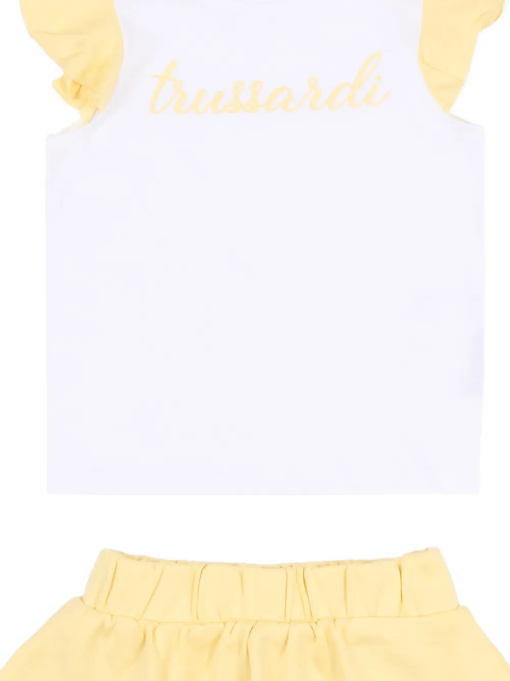 Trussardi Junior Ruffled Skirt Set - Yellow 