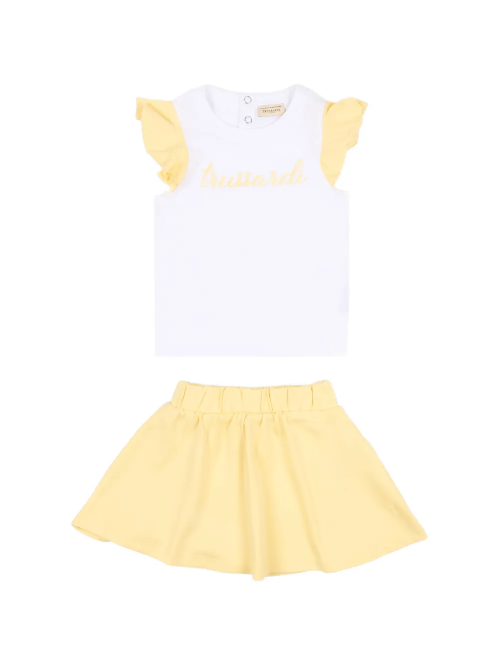 TRUSSARDI JUNIOR ruffled skirt set - Giallo