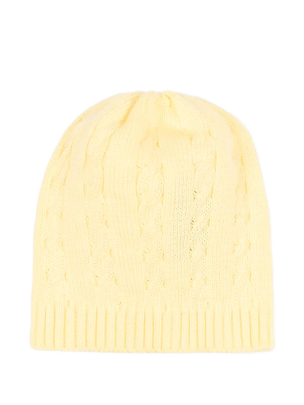 Little Bear cable-knit beanie hat - Giallo