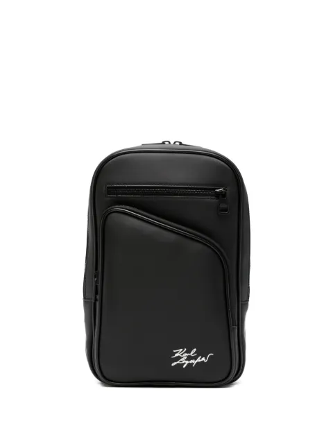 Karl Lagerfeld zip messenger bag