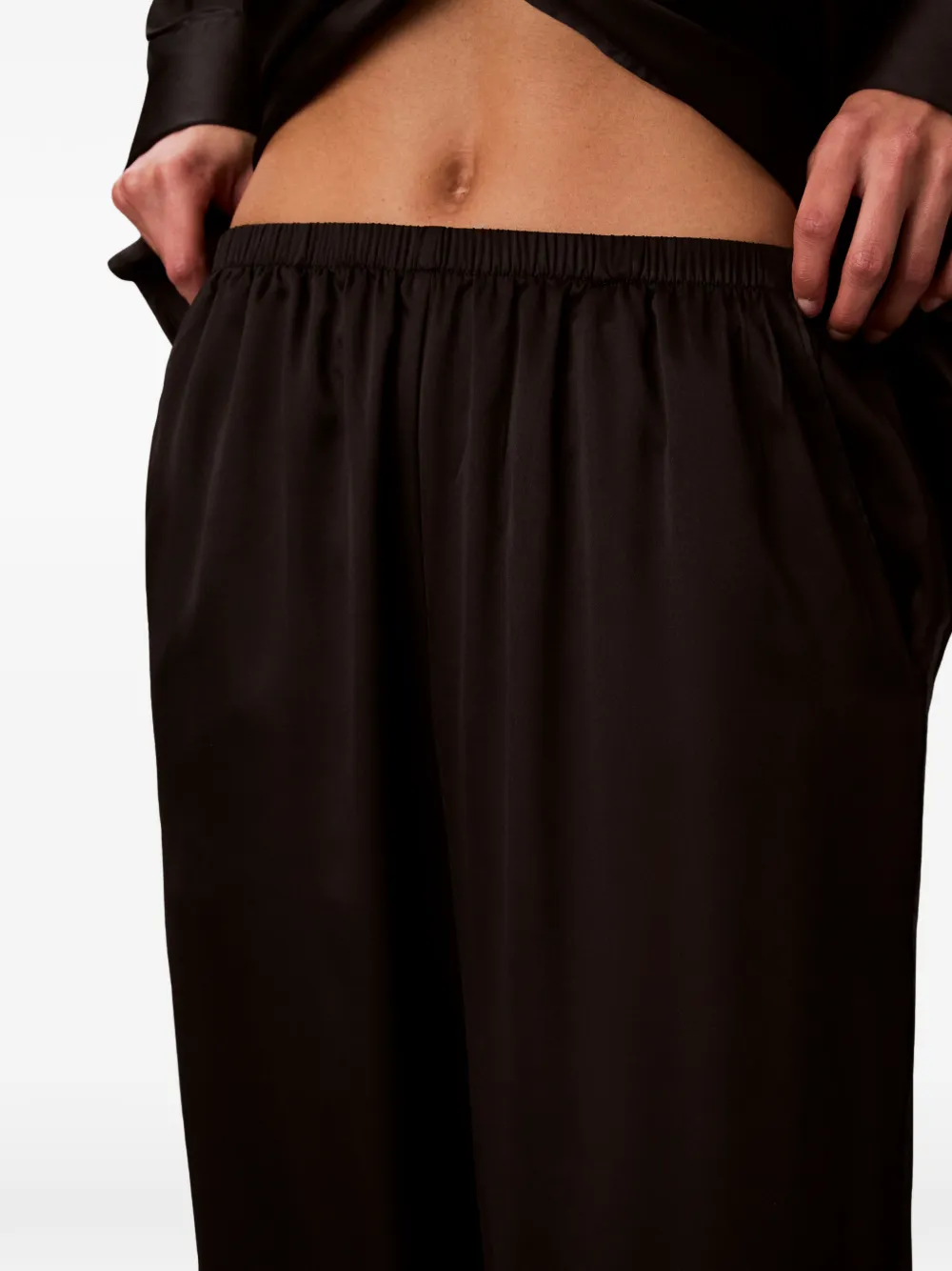  Calvin Klein Long-sleeve Buttoned Pajamas - Black 