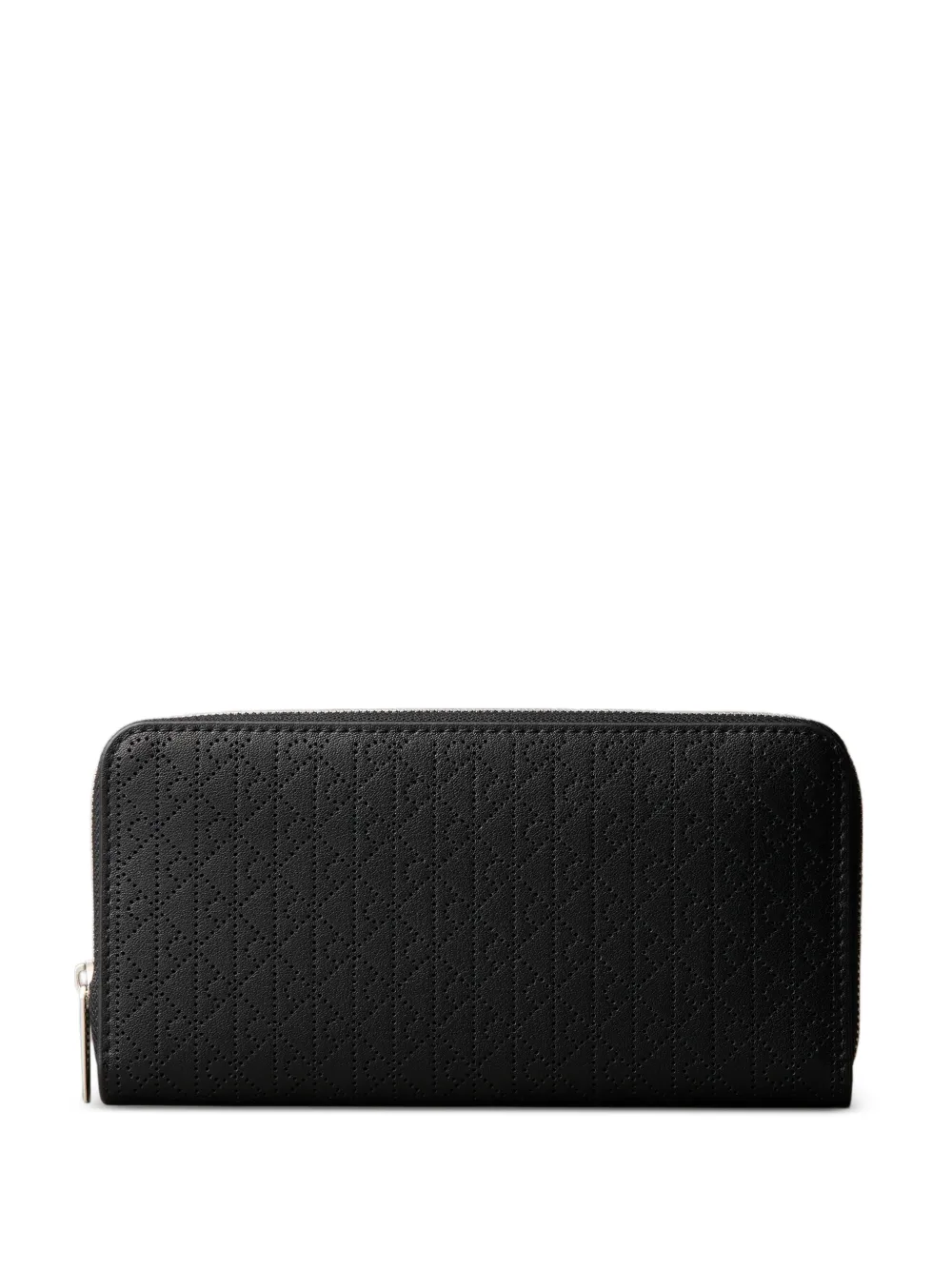 Calvin Klein perforated-monogram zip-around wallet - Nero