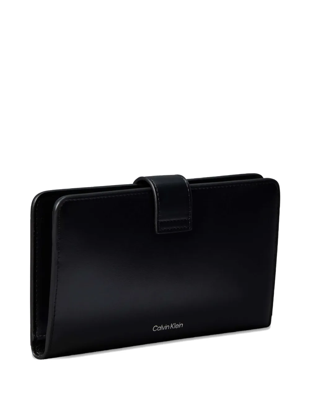  Calvin Klein Leather Passport Wallet - Black 