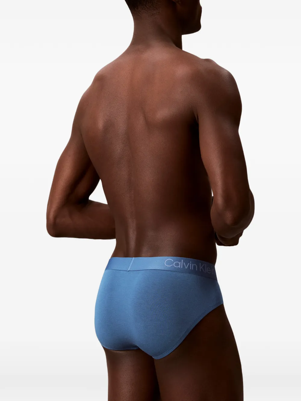  Calvin Klein Ultra Soft Modal Logo-detail Briefs (set Of Three) - Blue 