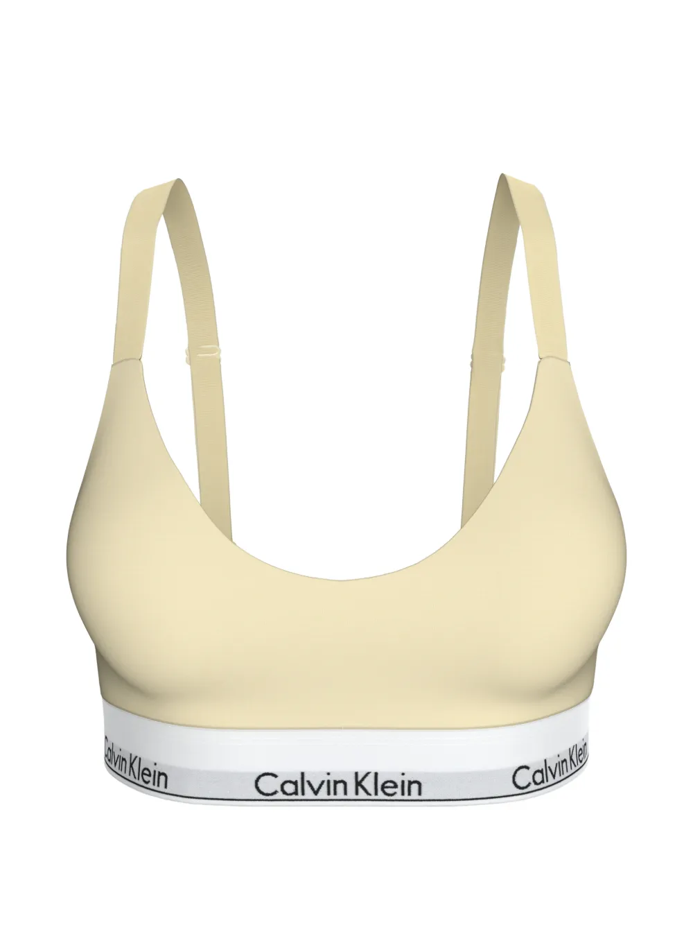 Calvin Klein Icon Cotton logo-band bra - Toni neutri