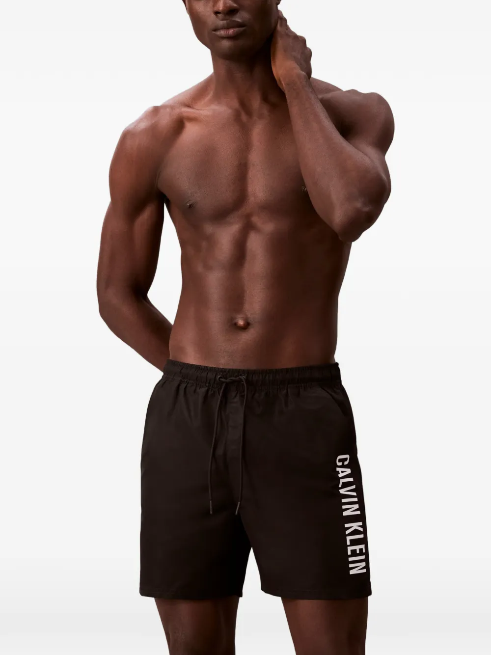Calvin Klein Intense Power zwembroek met trekkoord Zwart