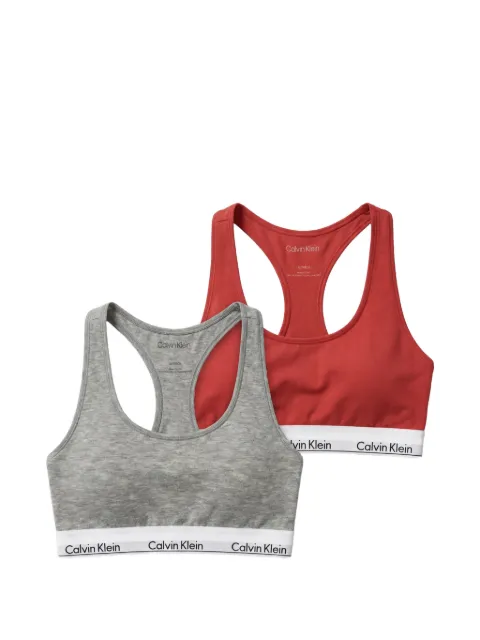 Calvin Klein logo-trim racerback bra