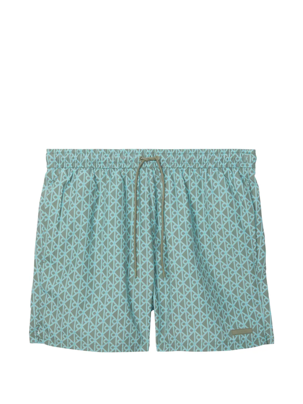 Calvin Klein geometric-print swim shorts - Blau