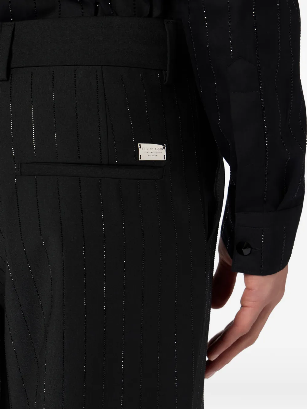 Philipp Plein Ruimvallende broek Zwart