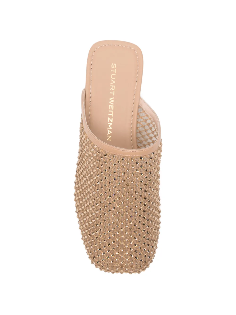 Stuart Weitzman Bareitall studded mules Beige