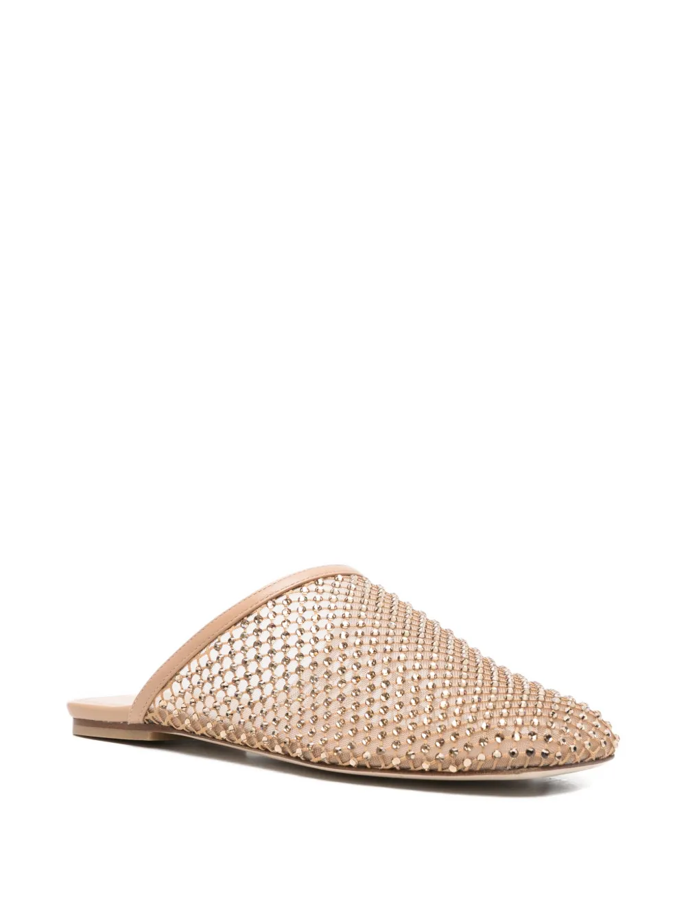 Stuart Weitzman Bareitall studded mules Beige
