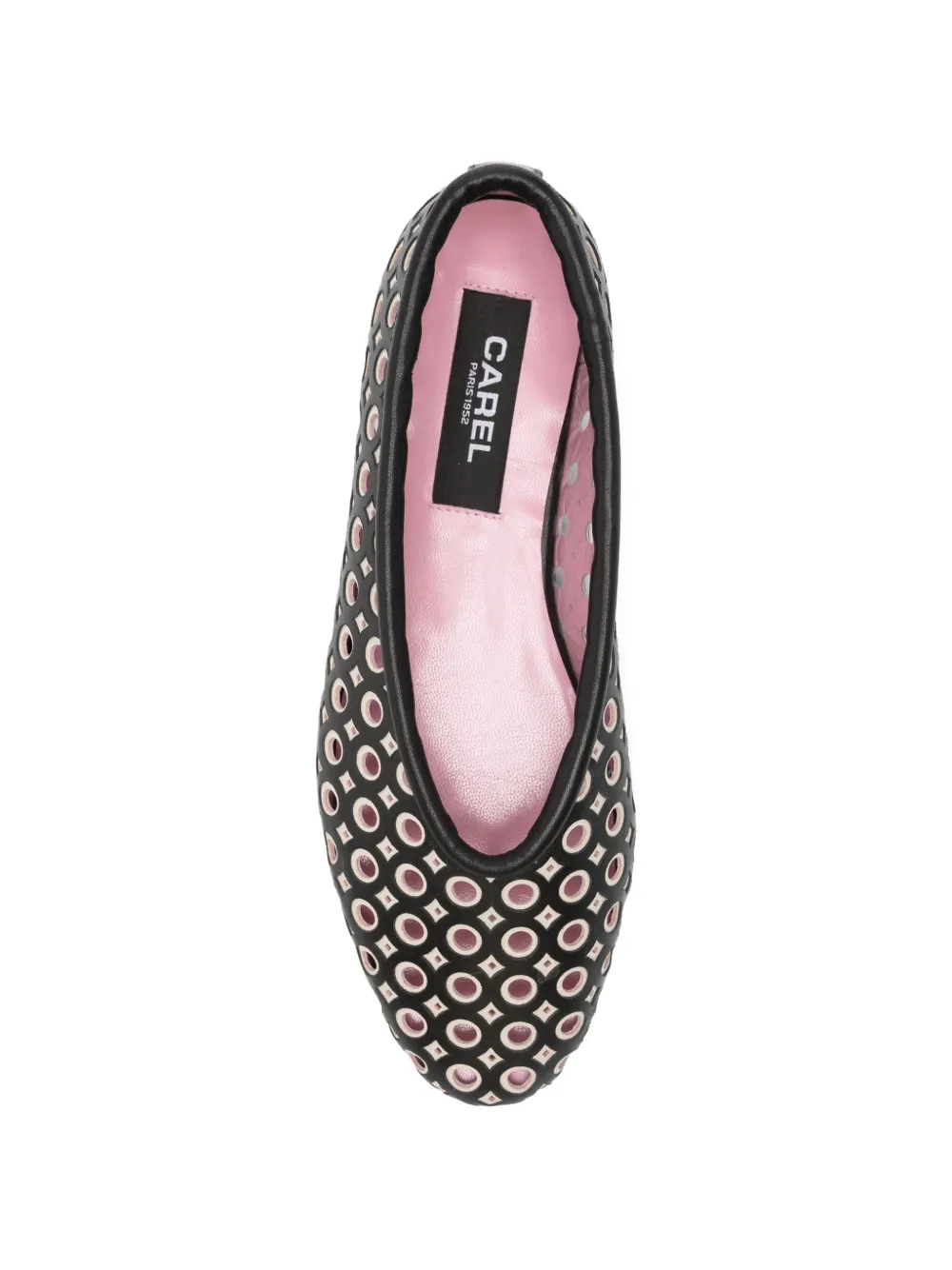 Carel Paris Soleil ballerina's met uitgesneden details Zwart
