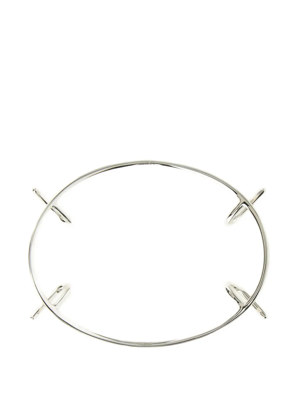 Maison Margiela polished-finish mouthpiece decoration for moth - Argento