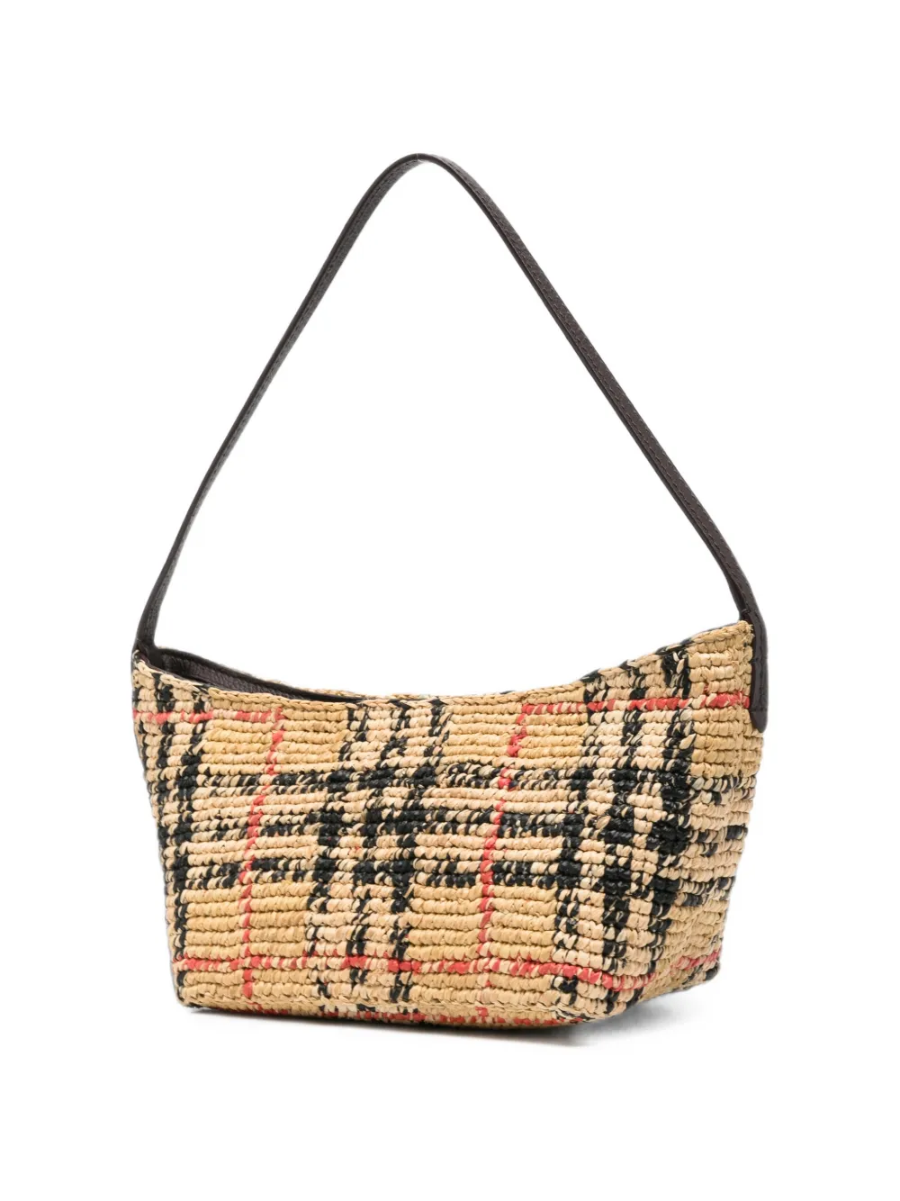 Burberry Margate raffia schoudertas Beige