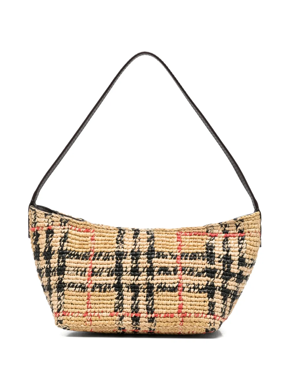 Burberry Margate raffia shoulder bag - Toni neutri