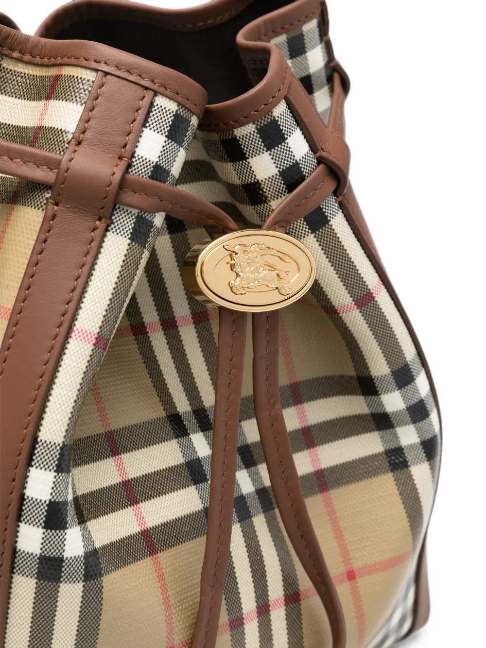Burberry Kleine Check bucket-tas Beige
