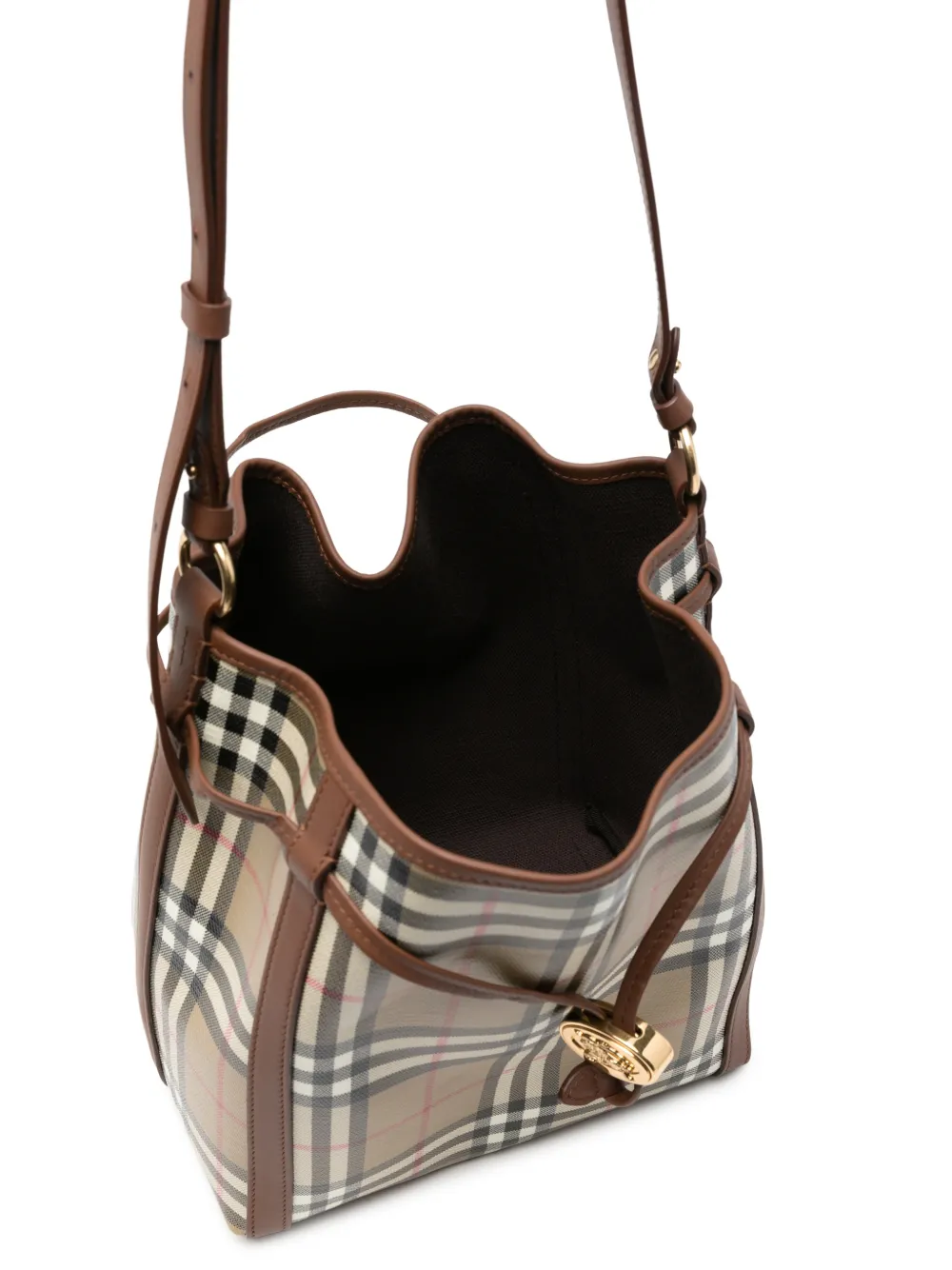 Burberry Kleine Check bucket-tas Beige