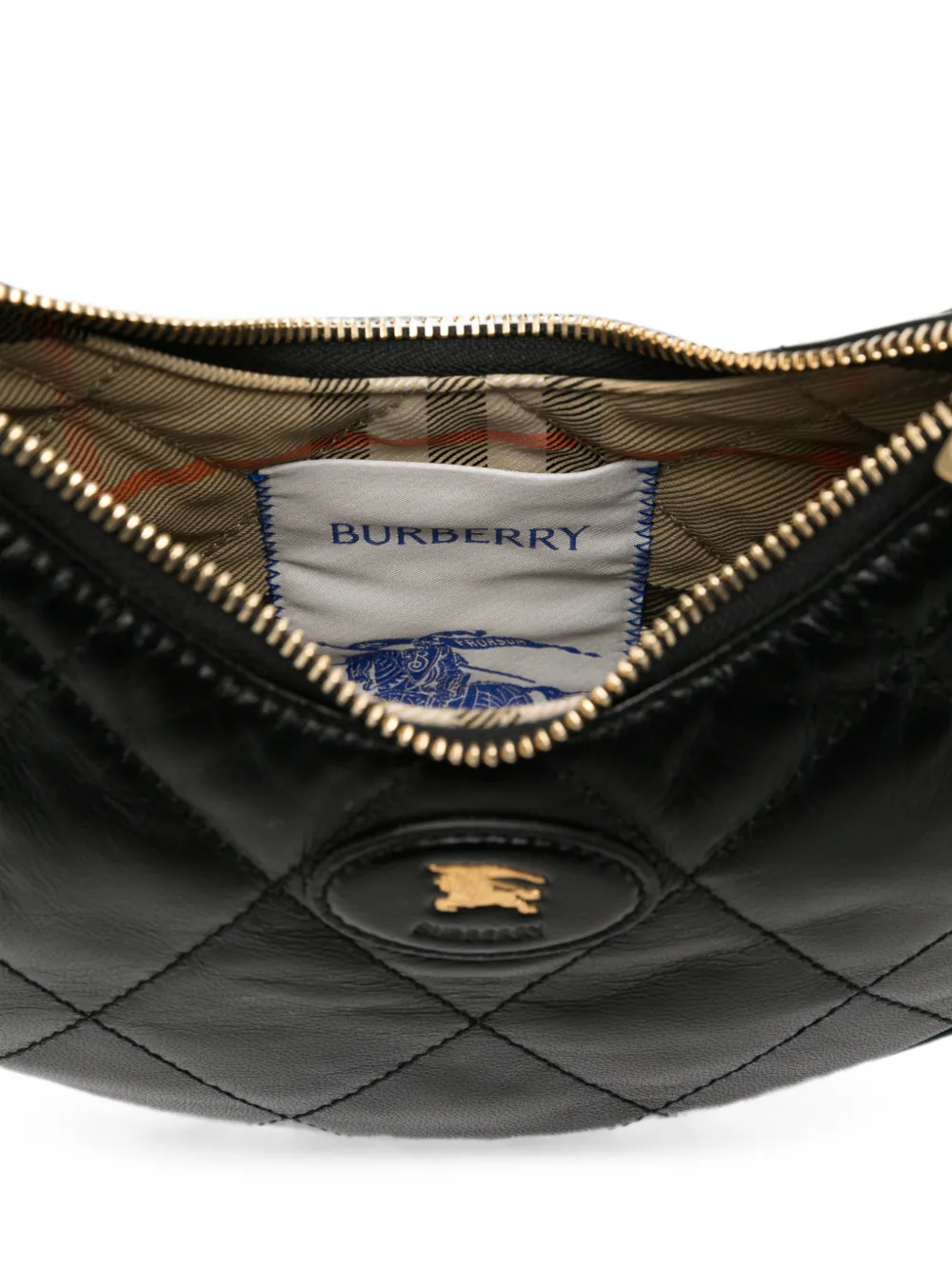 Burberry Horseshoe tas met ketting Zwart