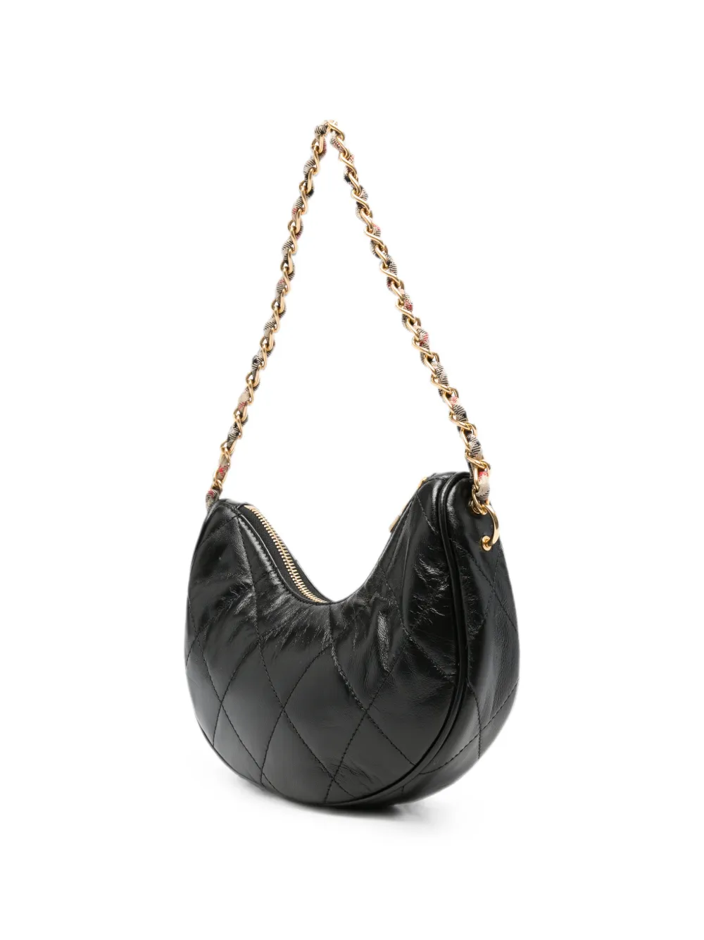 Burberry Horseshoe tas met ketting Zwart